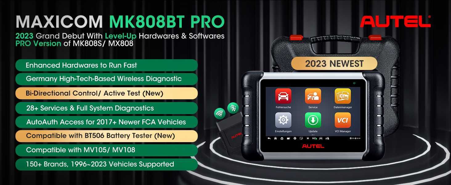 Tester auto original multimarca Autel MK808 BT PRO Android 11
