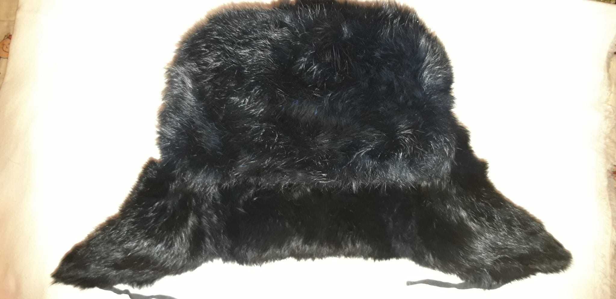 Căciulă ruseasca unisex din blana naturală iepure