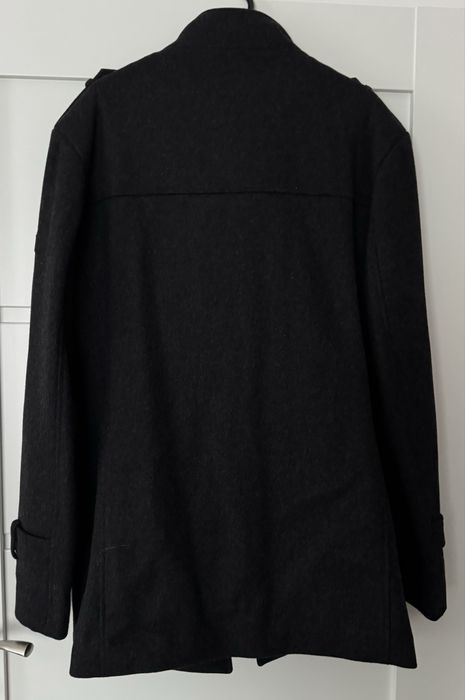 Мъжко черно палто Frant ХL