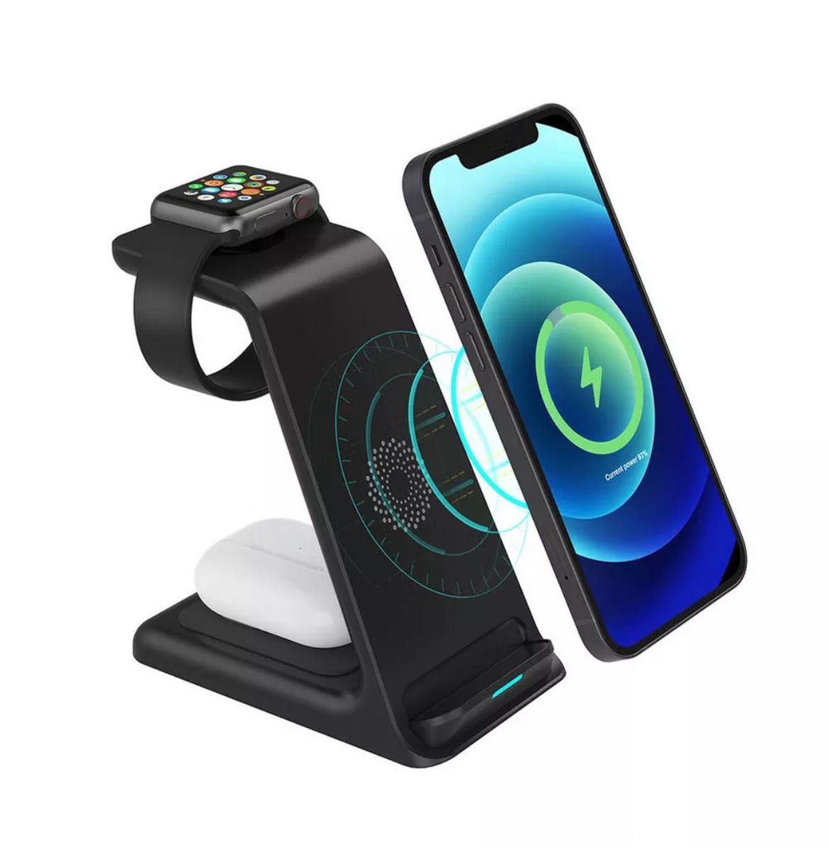 Incarcator Wireless 3 in 1 Fast Charger Apple Watch 7/6/5 iPhone 13 12