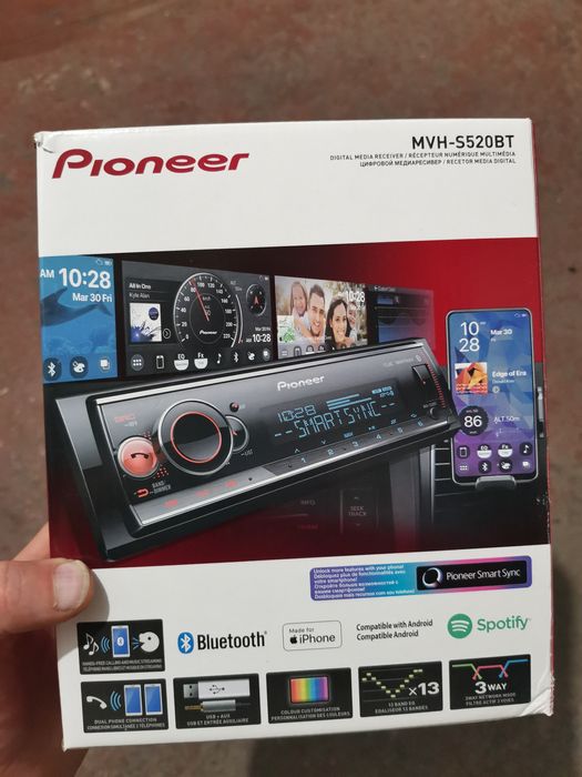 Магнитола Pioneer MVH-S520BT новая