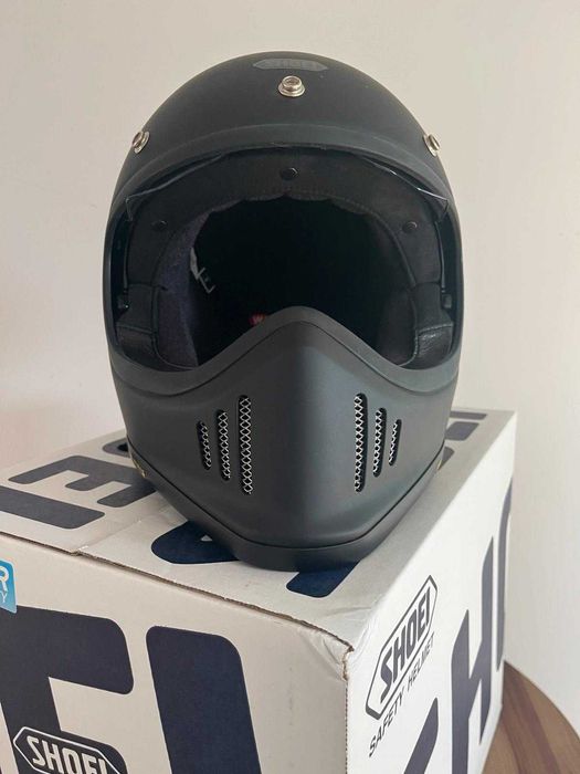 Casca moto Chopper Bobber Shoei Ex-Zero - S - Negru Mat si Lucios