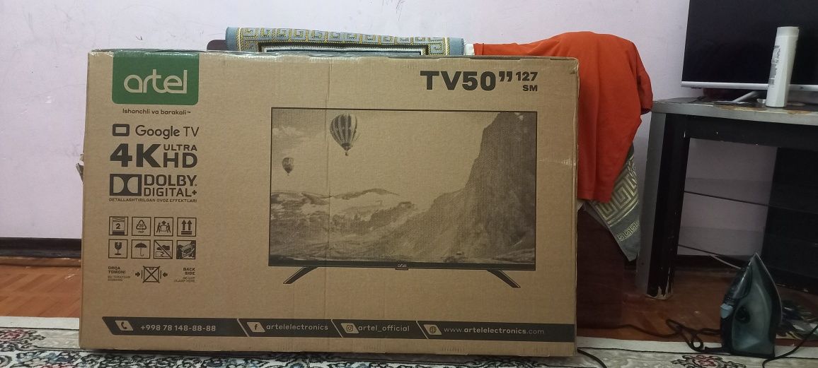 Artel smart tv yengi 50 tali ochilmagan