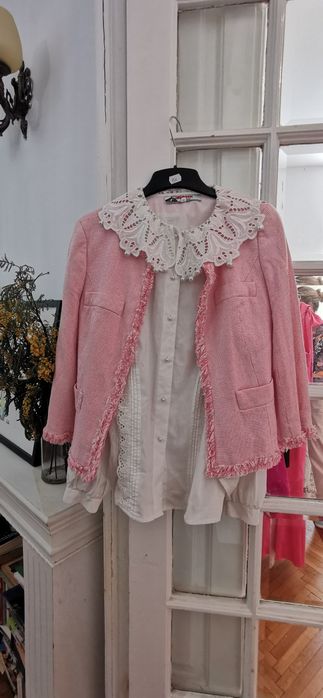 Cămașă bumbac și perle taior Zara