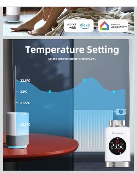 Termostat inteligent LCD WiFi calorifer