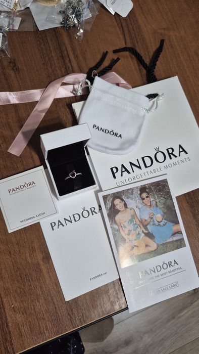 Кольцо Pandora, полный подарочный комплект