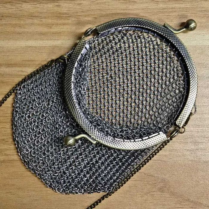 Винтидж викторианско дамско портмоне - мрежесто