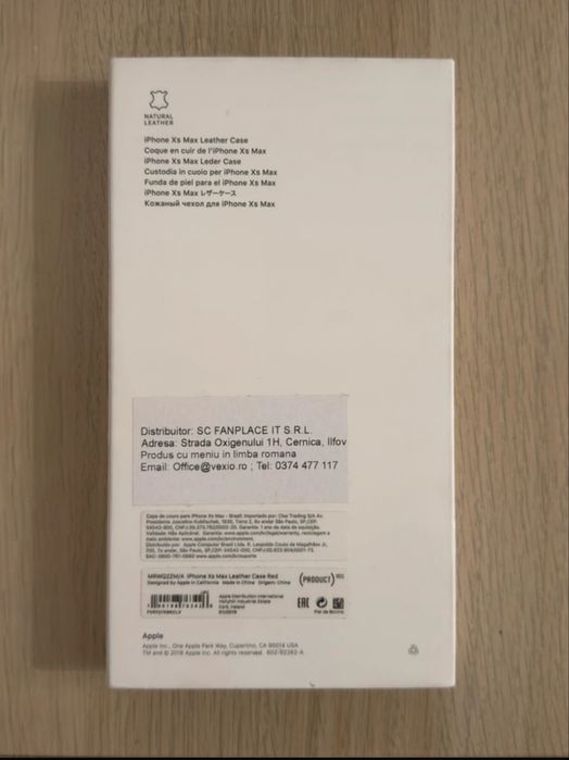 Husă originală Apple product RED iPhone XS Max.