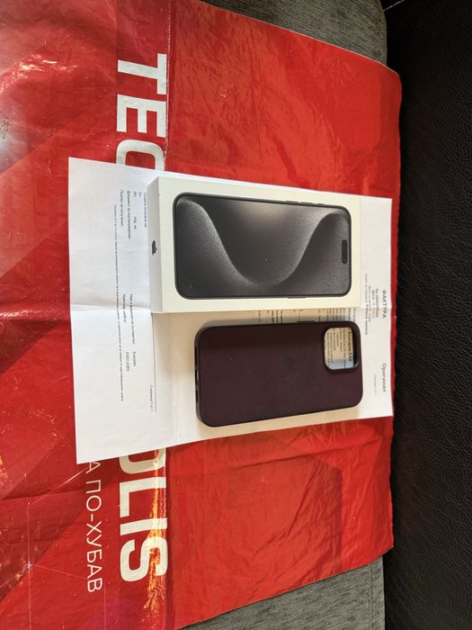 КАТО НОВ 256GB iPhone 15 Pro Max Technopolis Гаранция 2025 Black Черен