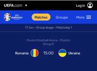 UEFA bilete România vs. Ucraina pe 17.06 în München