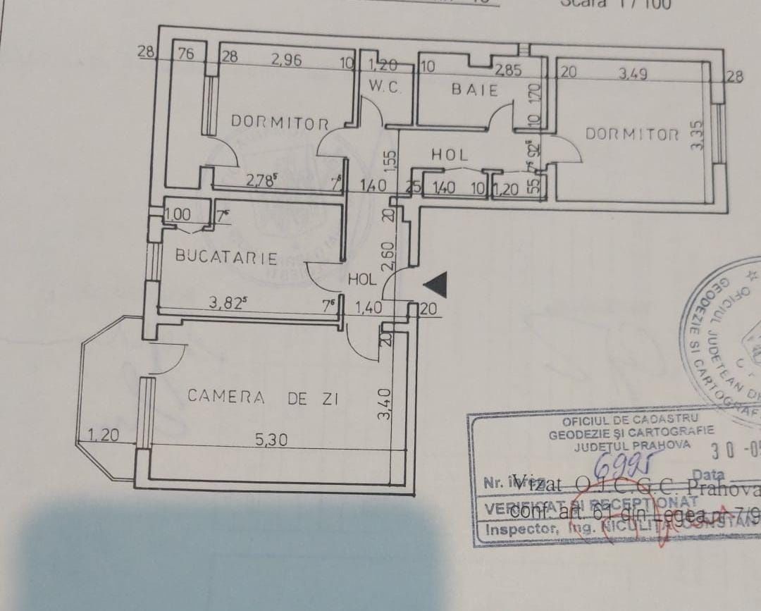 Apartament 3 camere 2 bai Republicii Pta Mihai viteazu