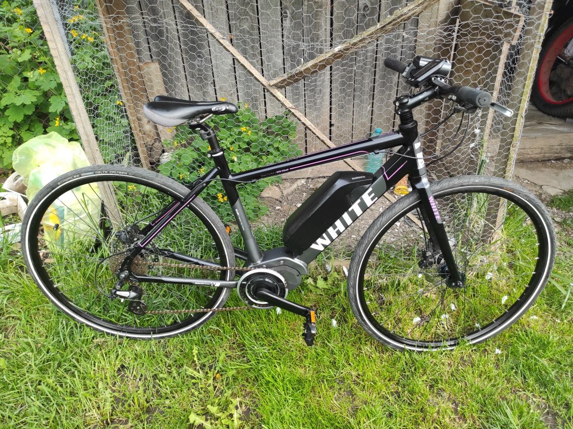 Bicicleta electrica white full Shimano