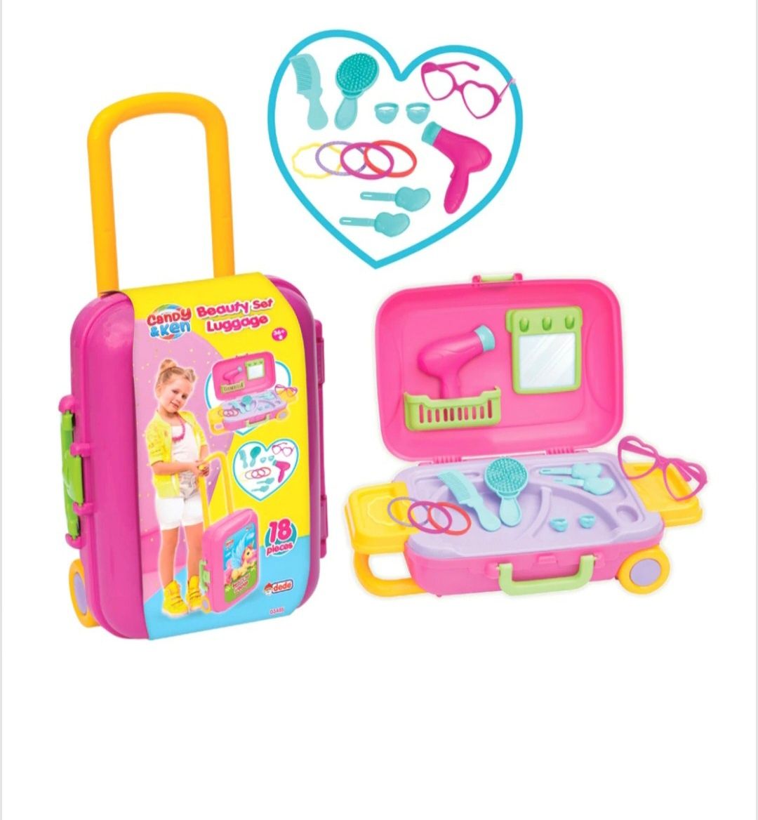 Jucarie valiza fete cu accesorii