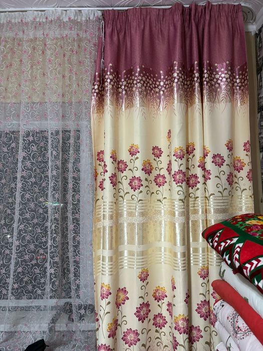 Штор,тюльмен бірге сатылады.