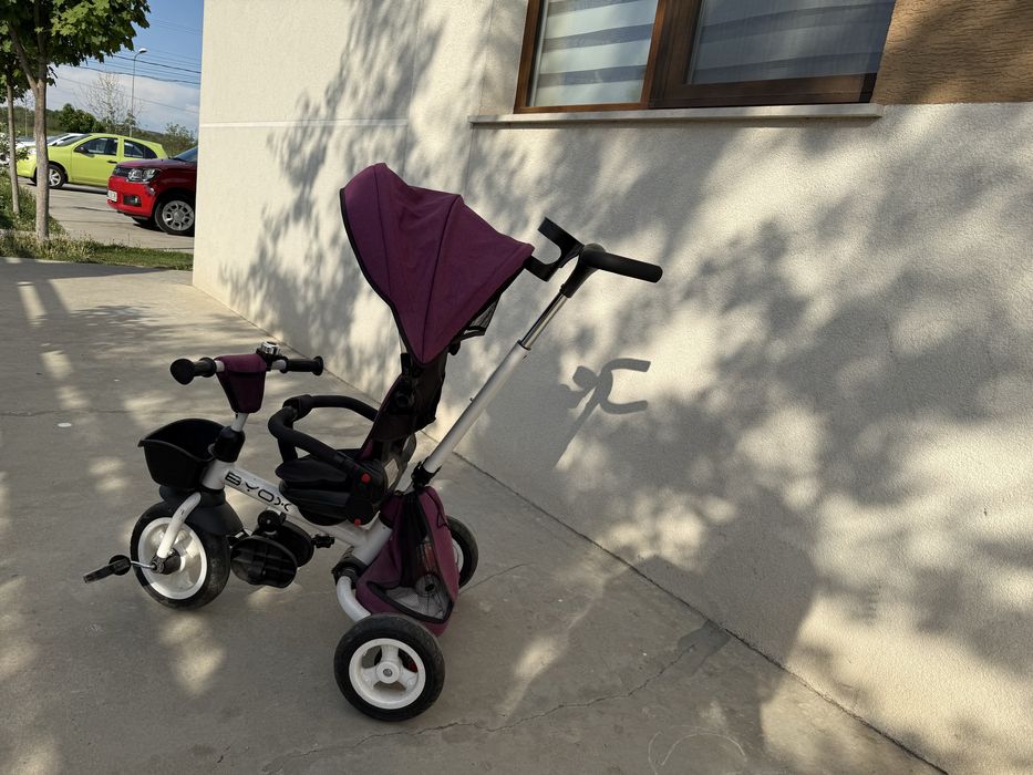 Tricicleta pliabila cu scaun reversibil Byox Flexy Lux Trike, Purple