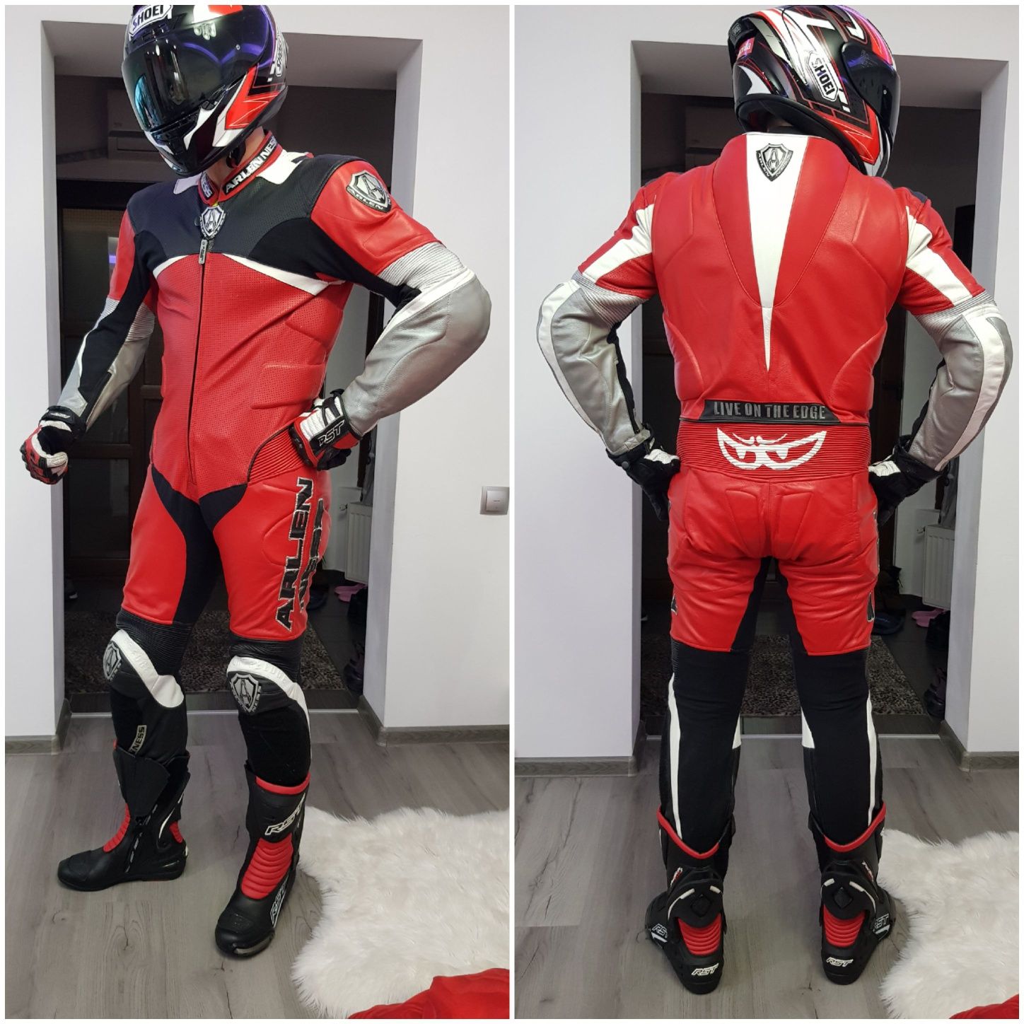 Combinezon moto Arlen Ness (52) costum piele! Cocoasă