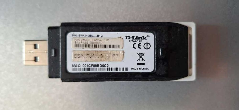 Adaptor Wireless USB Dlink DWA-140, 300Mbps