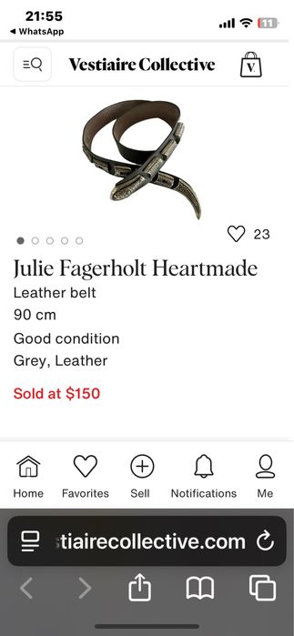 Антикварен дизайнерски кожен колан с талия 80 и с мотив змия