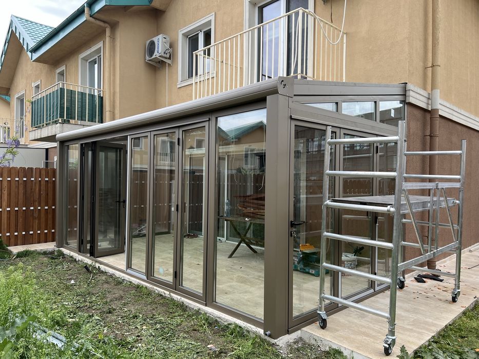 Terasa , pergole retractabile , rooling roff ,tavan fix ,ferestre PVC