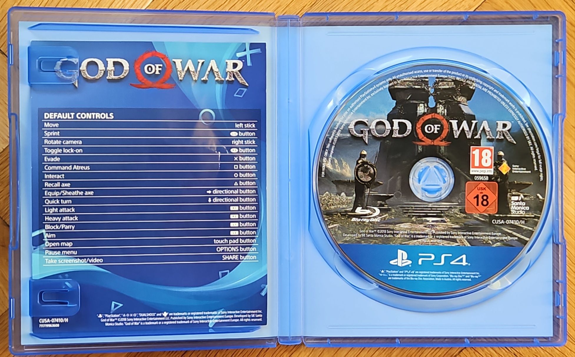 Перфектен диск с игра God of War PS4 Playstation 4 GoW Плейстейшън