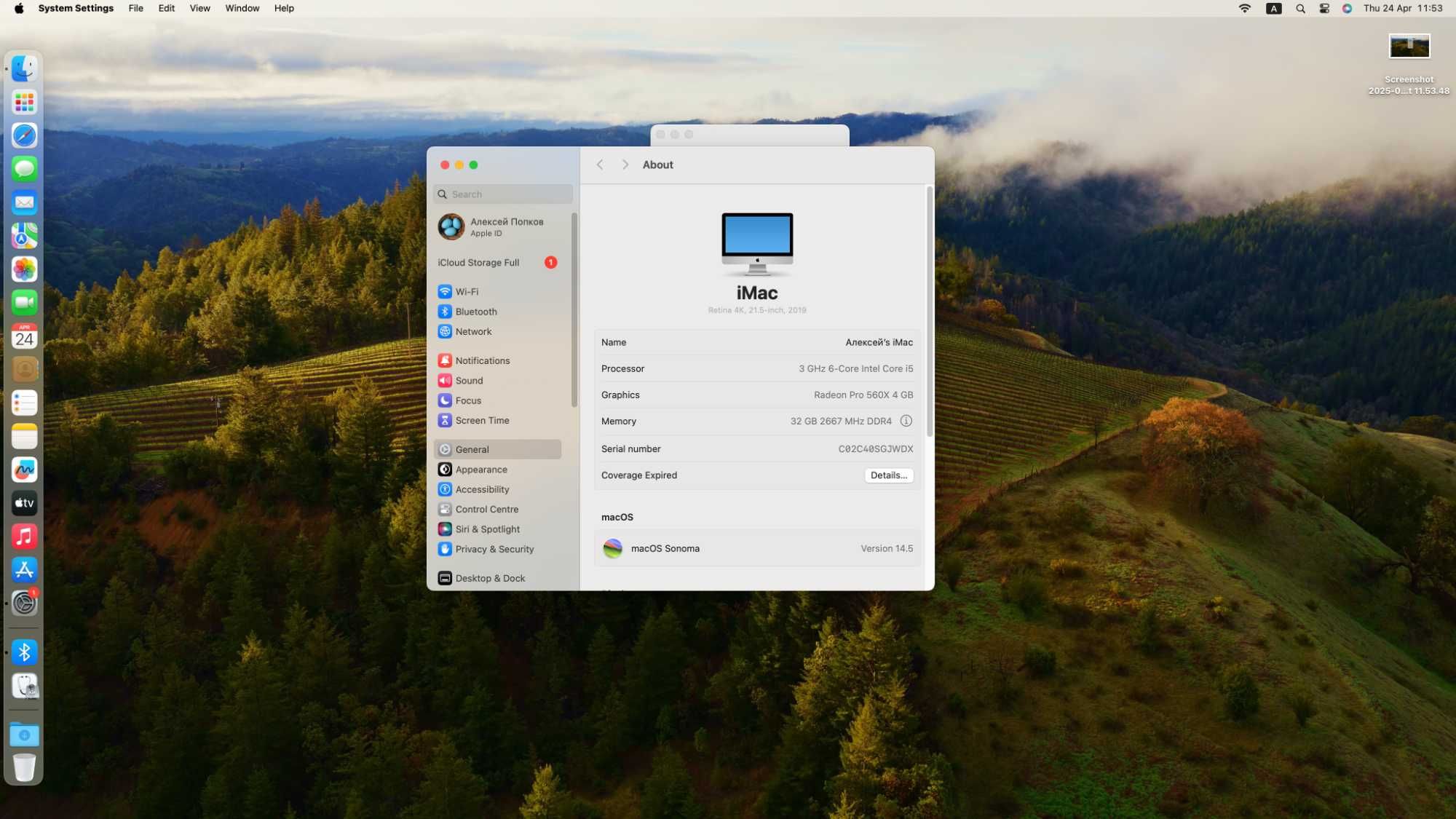 iMac 2019, 32Gb RAM, 1Tb SSD + 1TB HDD