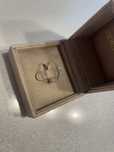 Inel logodna aur alb si diamant