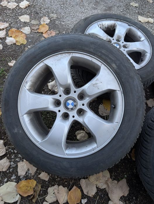 215 60 17 bmw x3 e83 оригинални джанти с гуми с добър грайфер