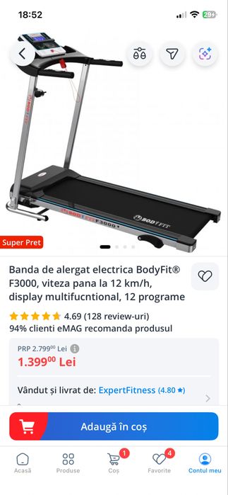 Vand banda de  alergare aproape noua.