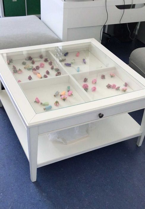 IKEA ЛИАТОРП журнальный стол, белый, стекло