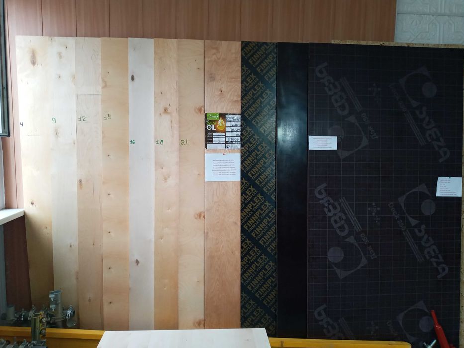 Фанера ламинированная 18, 21 мм, тайроты, гайки, чирозы