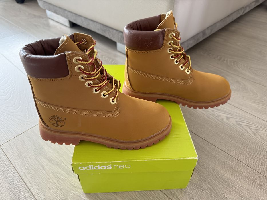 Кожени зимни боти Timberland с подплата - Каракул - 37