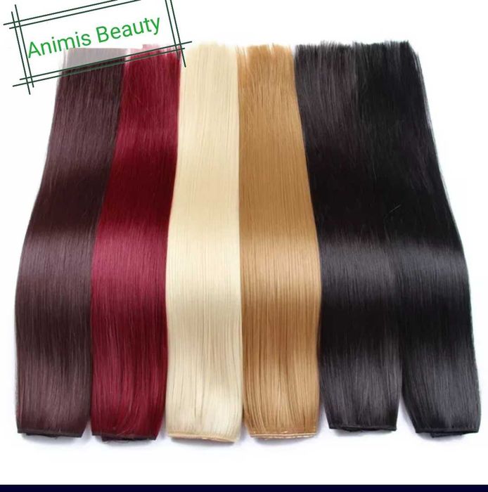 extensii de par diverse culori, 60 cm, drepte sau ondulate, NOI