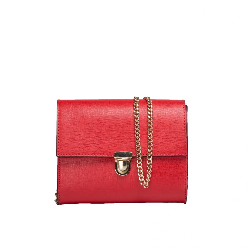 Clutch / geanta din piele Saffiano rosie