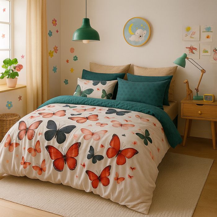 Lenjerie pat ,6 piese,Casa Pucioasa -bumbac finet ,model nou