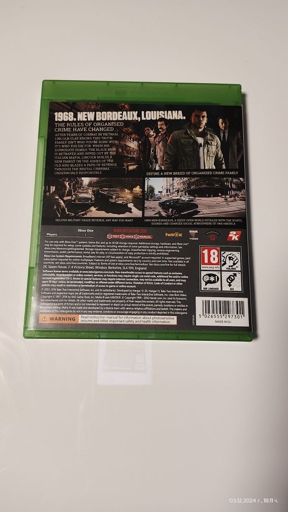 Игра за xbox Mafia 3