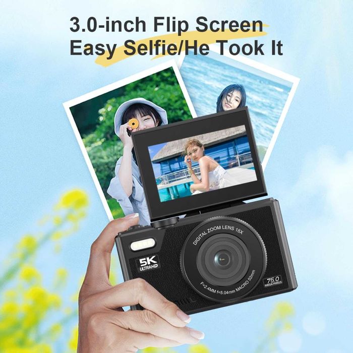 Aparat foto compact, VALA 5K, 75Mpx,  5K Video