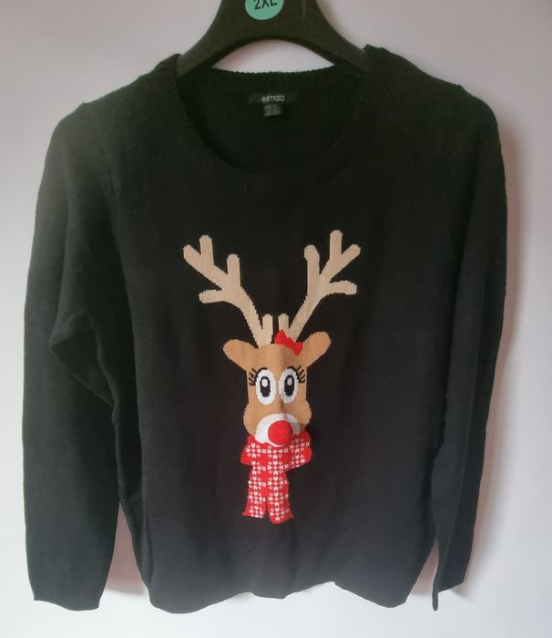 Pulover Crăciun Esmara S – cu ren drăguț și nas 3D