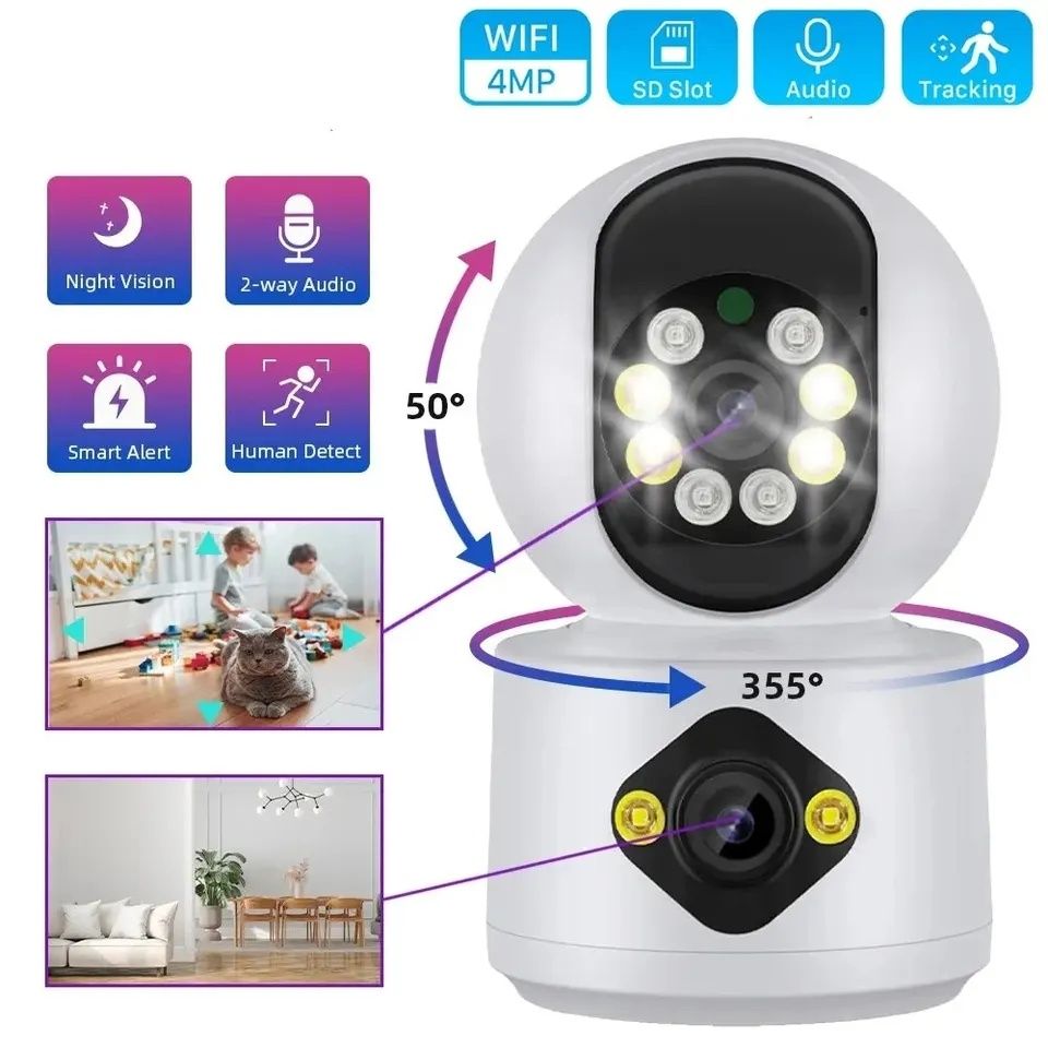 Camera de supraveghere 360 dubla baby monitor copii