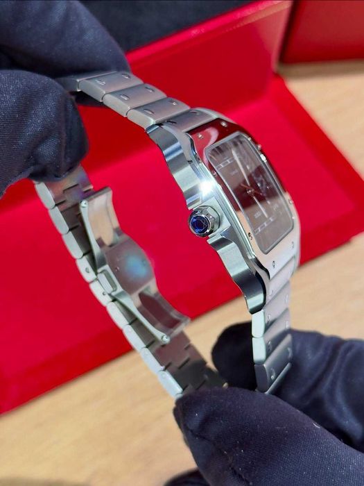 cartier santos 100 silver green