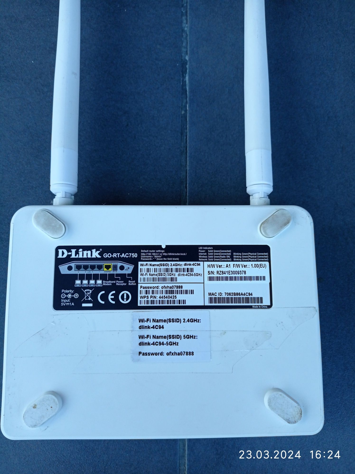 Router dual band D-Link go-rt-ac750