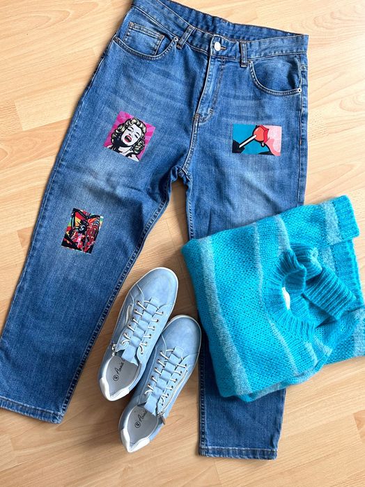 Страхотни арт дънки и мек пуловер плетиво Vicolo