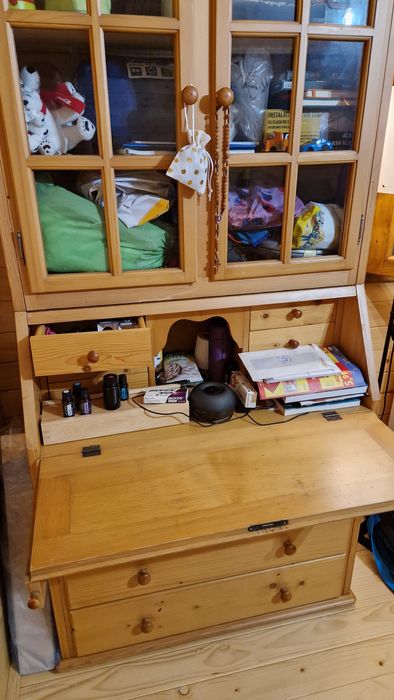 Dulap comoda secretar lemn cu birou incorporat