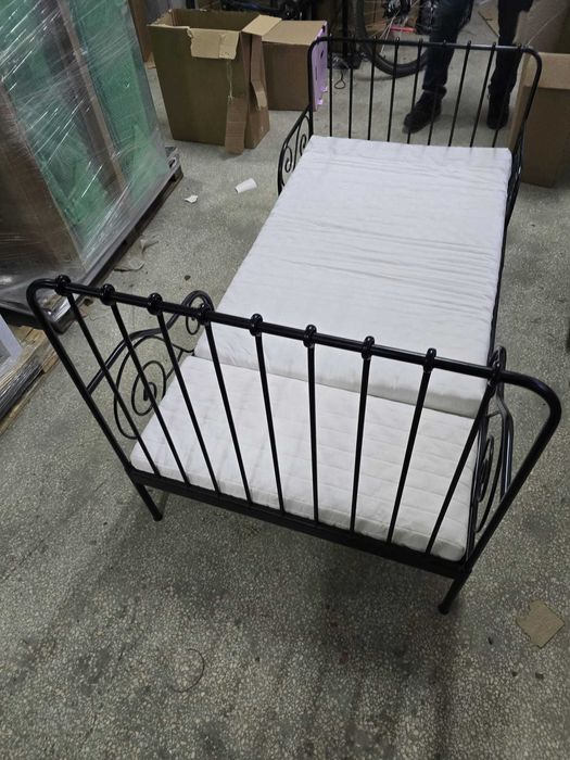 Pat extensibil copii, Ikea Minnen, cu somiera si saltea