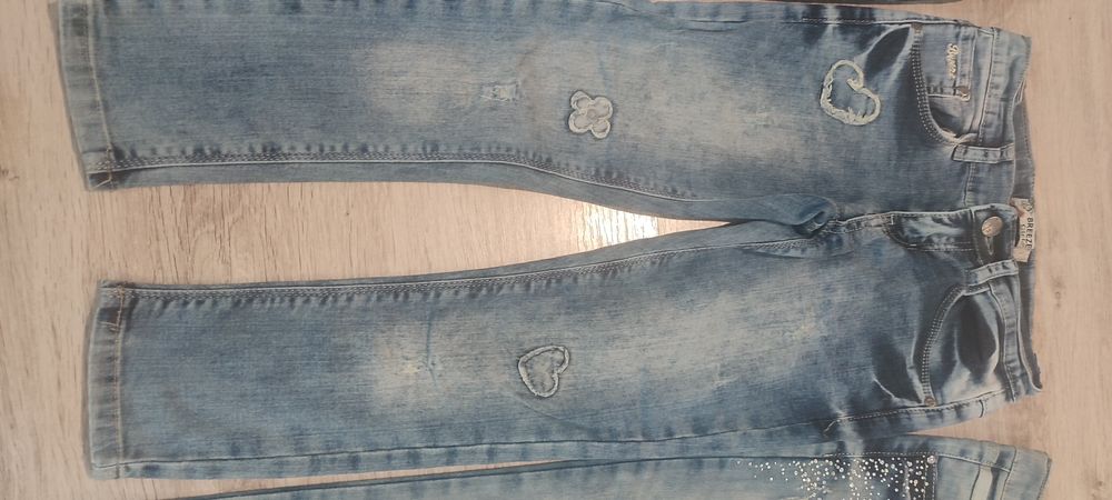 Set 4 perechi de blugi pentru fete 110 /116 cm