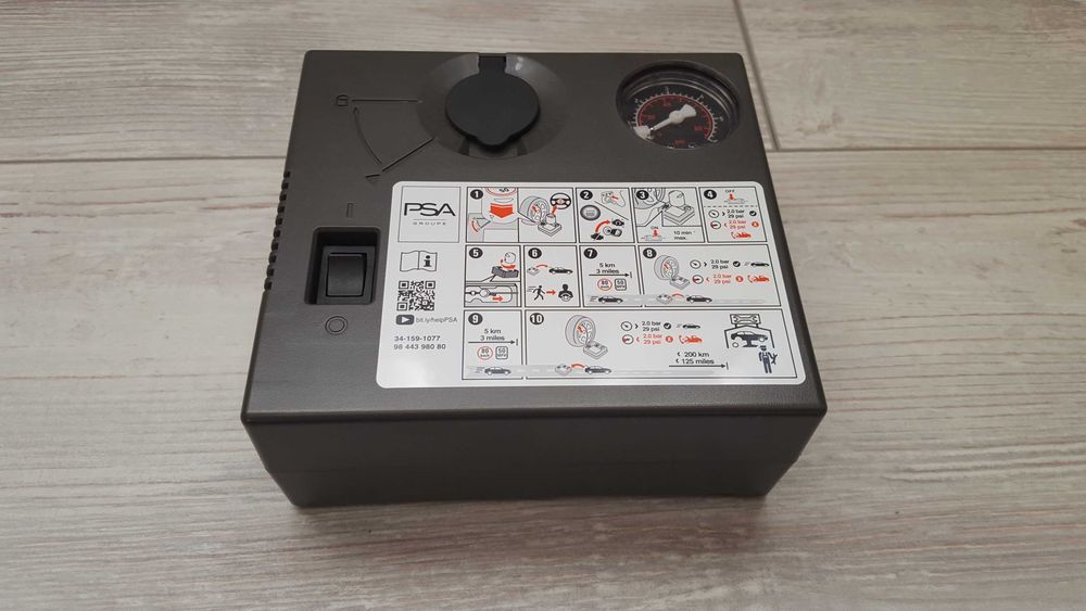 Нов PSA Peugeot-Citroen компресор за гуми 12V-10А-120W