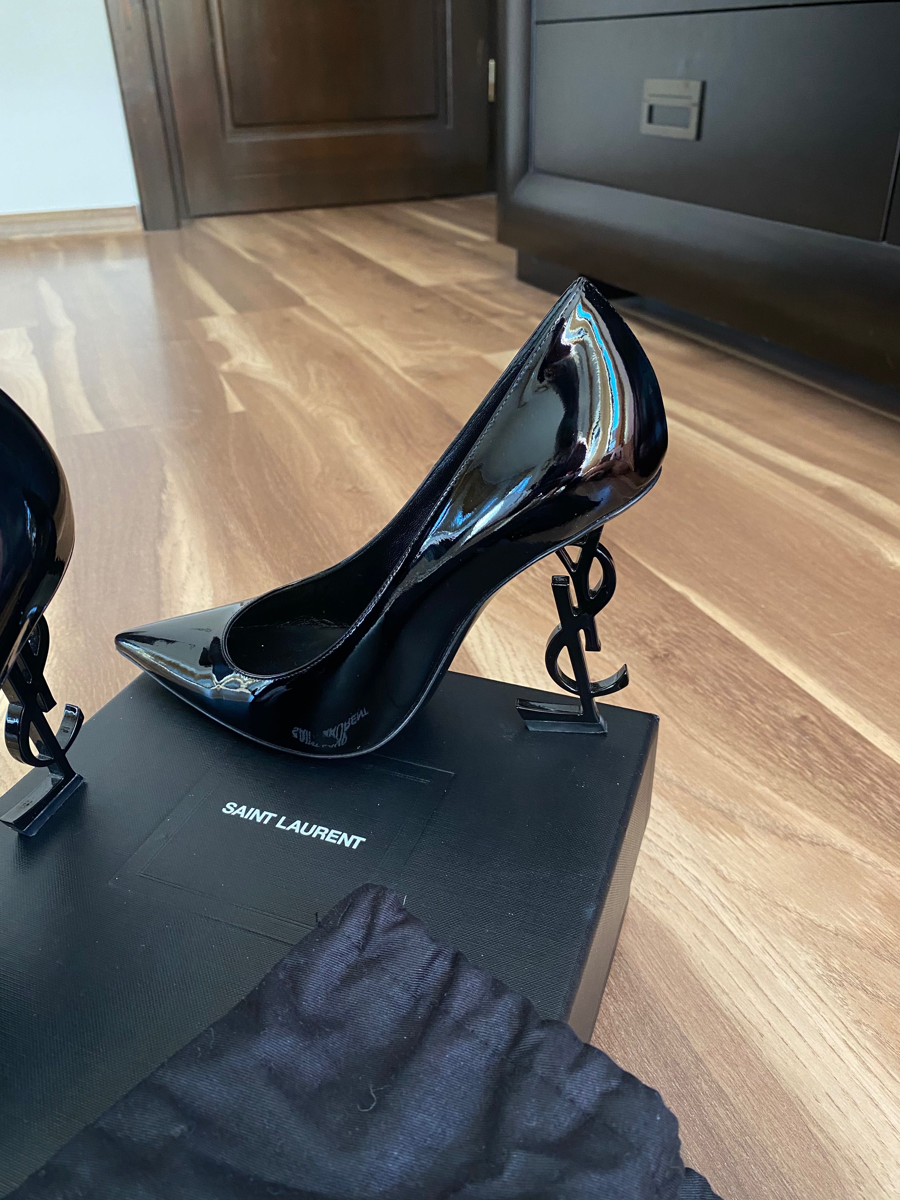 Pantofi YSL originali Opyum Pumps in patent leather 110 mm