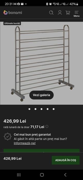 Pantofar / suport încălțăminte foarte stabil