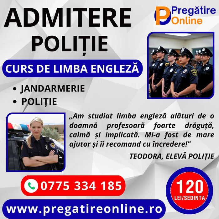 Meditații gimnaziu și cursuri engleză Cambridge, adulți sau Poliție