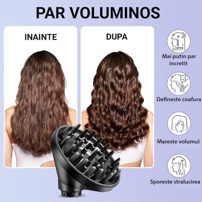 Difuzor pentru uscator de par Dyson Airwrap Styler, Usacare rapida