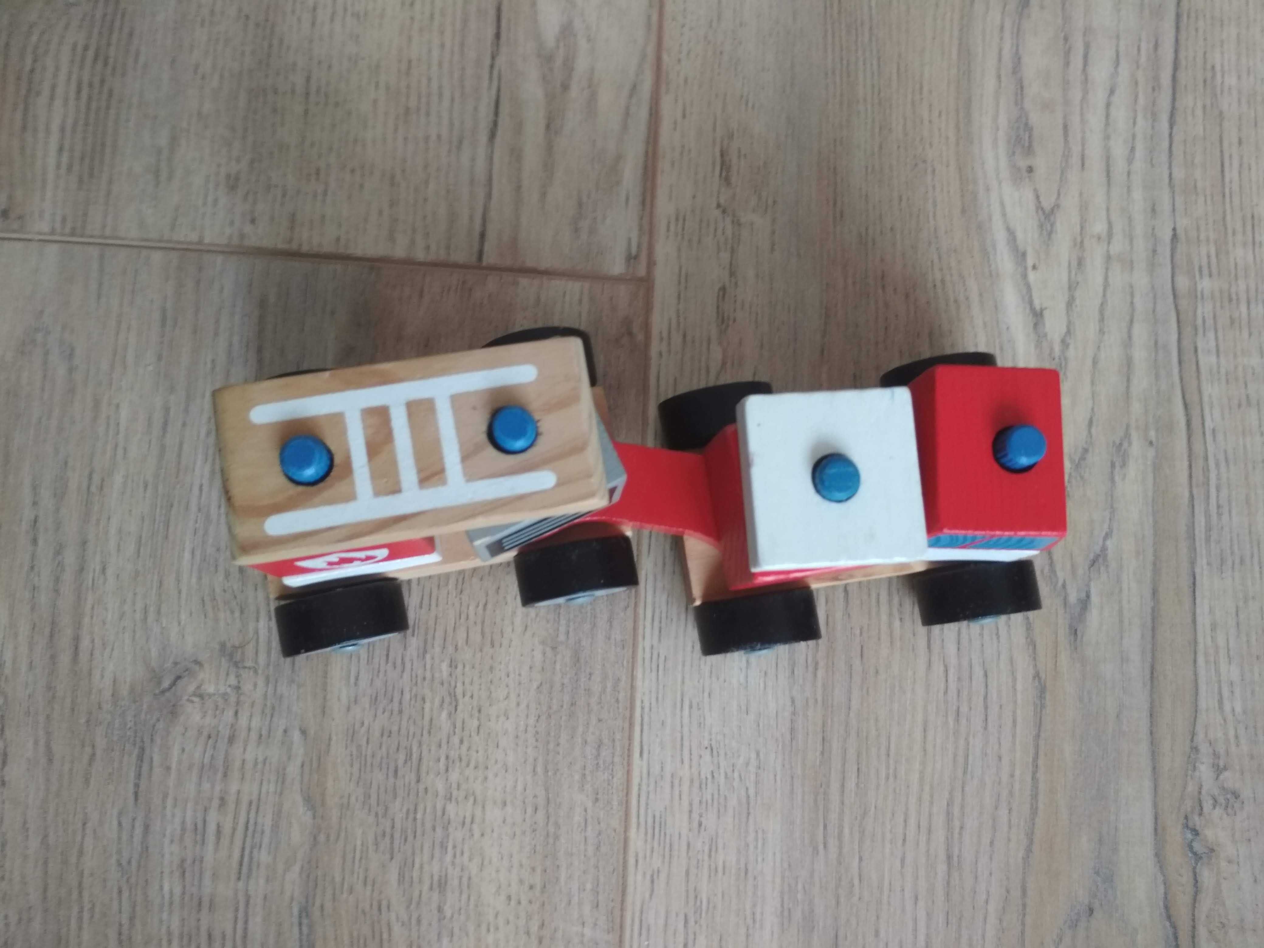 Дървено цветно влакче играчка конструктор